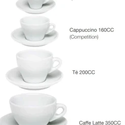 Ancap Torino Caffe Latte - kop en schotel - 350ml Wit