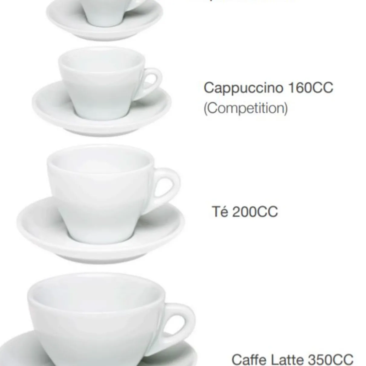 Ancap Torino Caffe Latte - kop en schotel - 350ml Wit