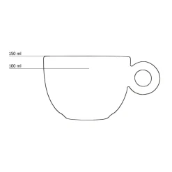 Bruin koffiekopje - 150ml - Mosterdman