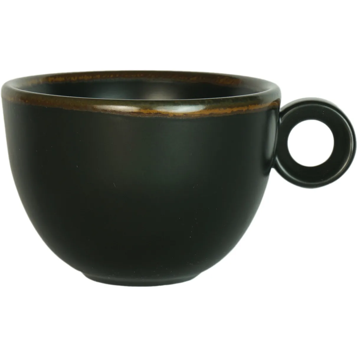 Cappuccinokopje - 200ml - Mosterdman - Mat zwart Gloomy