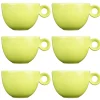 Cappuccinokopjes - 200ml - Mosterdman - 6 licht groene kopjes