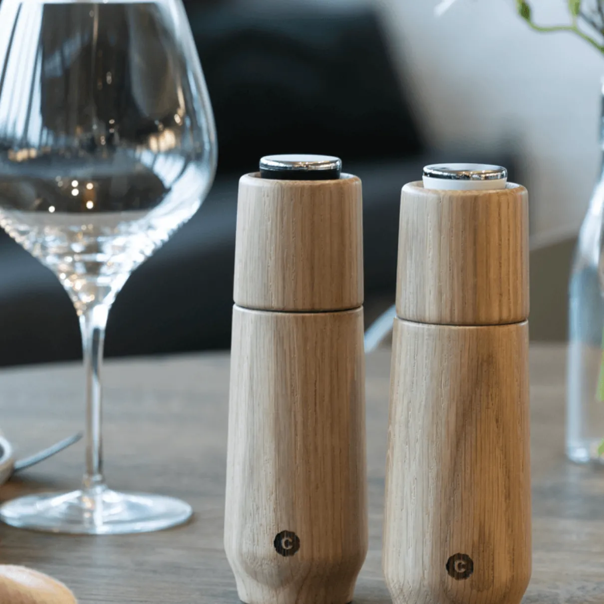 Crushgrind Peper en zoutmolen - Champagne - naturel fsc eikenhout - 16,6cm