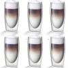 Dubbelwandige Caffe latte glazen 0,35L - Set van 6 - Flame