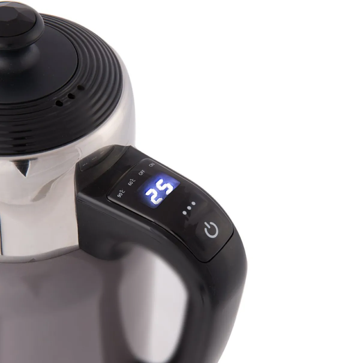 Dubbelwandige waterkoker met temperatuurregeling - Pure Kettle Almost Black