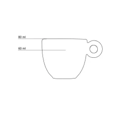 Espressokopje blauw - 80ml - Mosterdman