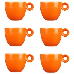 Espressokopjes - Oranje - 80ml - Mosterdman - set van 6