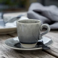 6 Espressokoppen met schotel - Costa Nova Madeira - assorti - 80ml