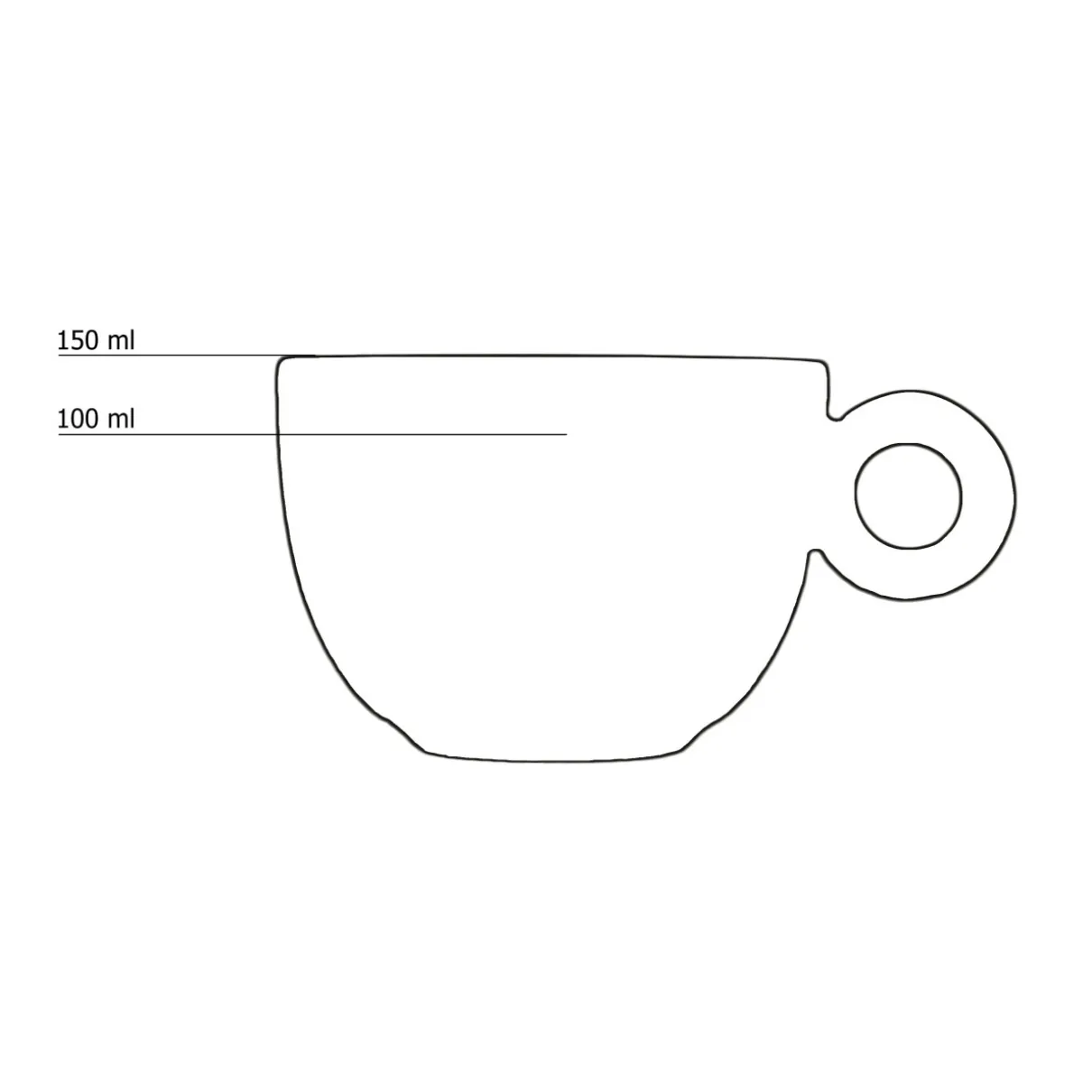 Koffiekopje - 150ml - Mosterdman - Wit peacefull