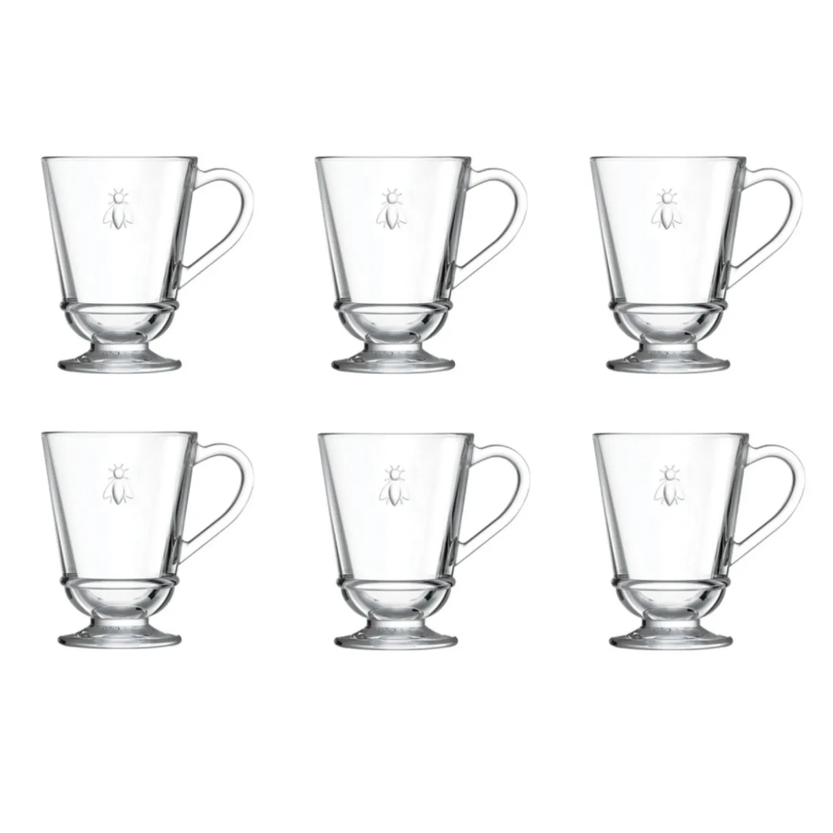 Theeglas - La Rochère mug abeille- 270ml - set van 6