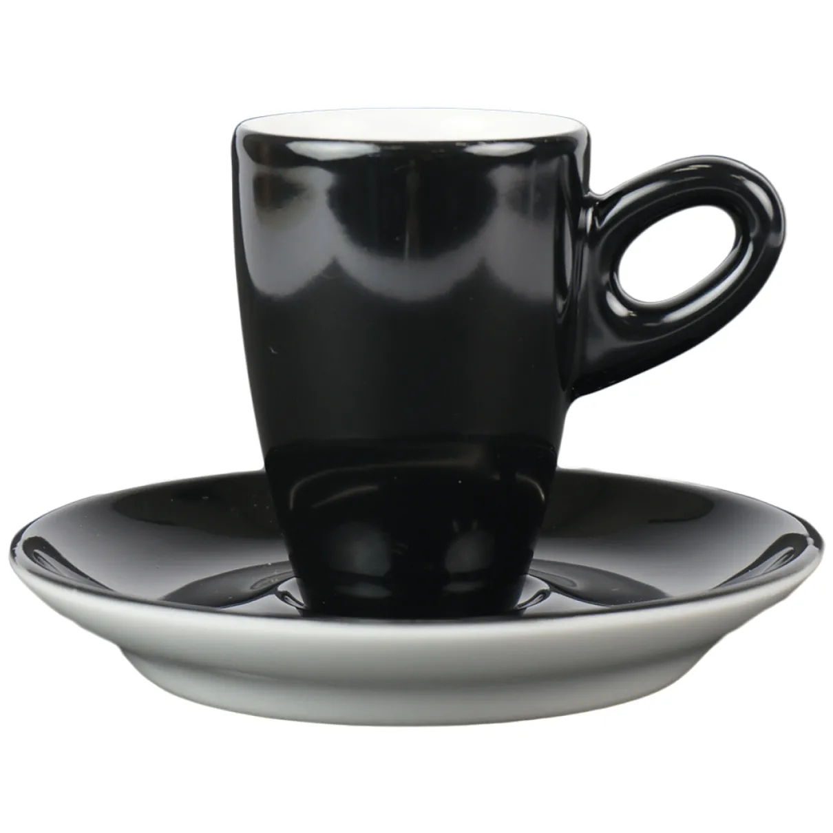 Walkure alta espressokopjes met schotel zwart