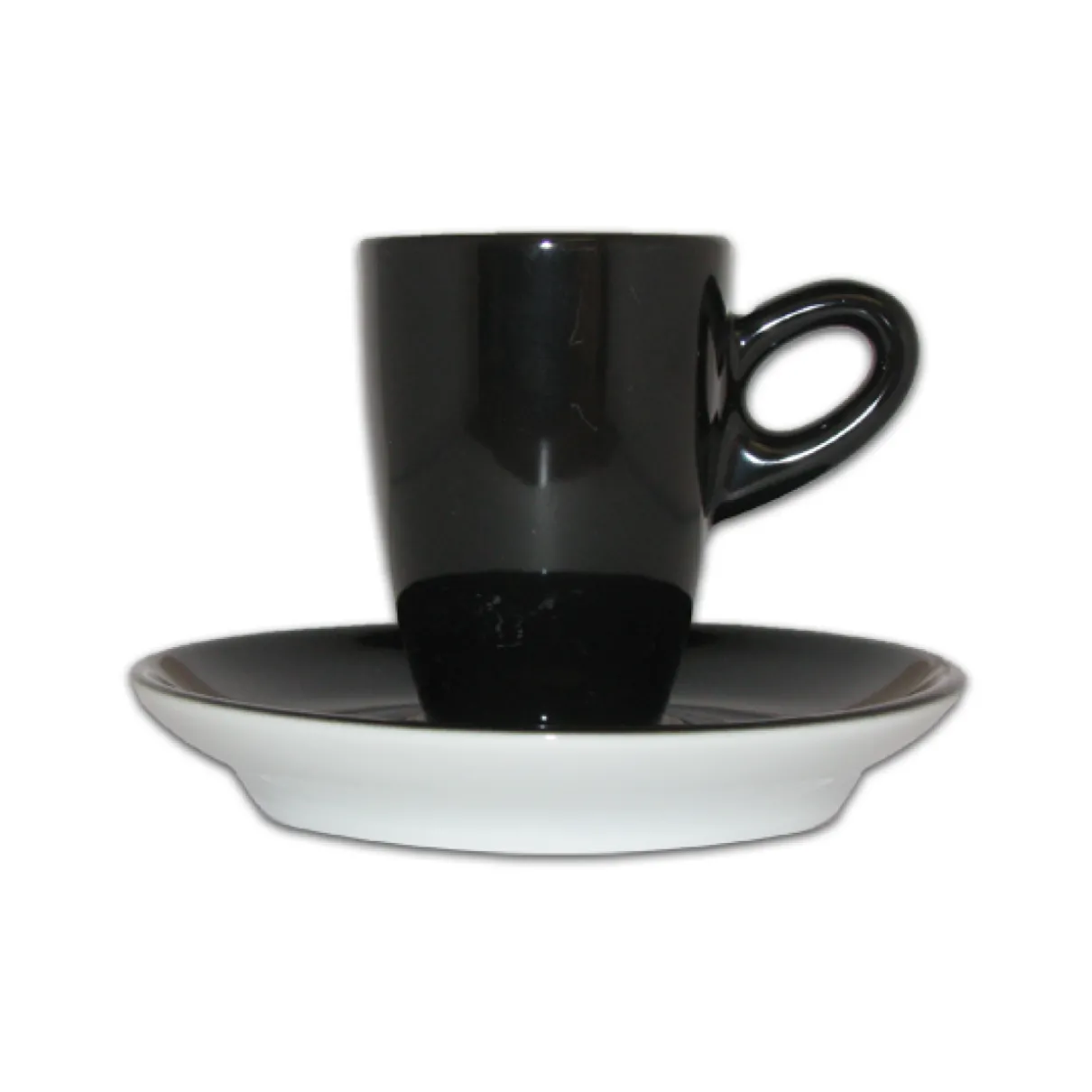 Walkure alta espressokopjes met schotel zwart