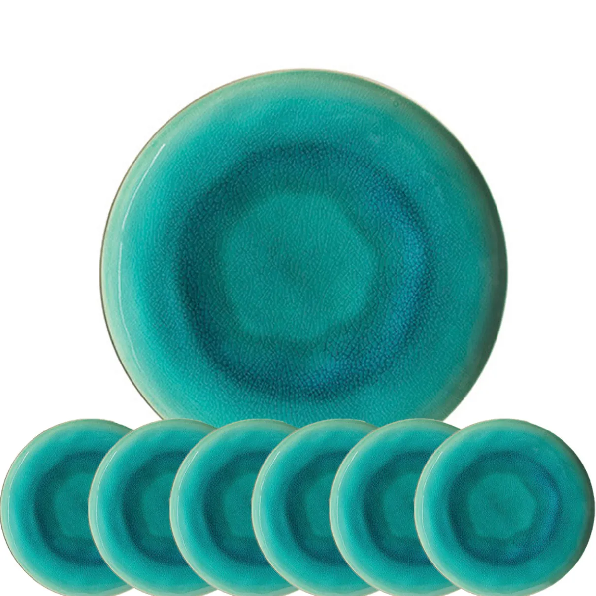 6 x Costa Nova Riviera - Saladebord Azur - aardewerk - 21 cm