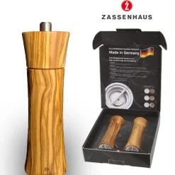 Zout en pepermolen Zassenhaus Frankfurt - 18cm- Olijvenhout - Set